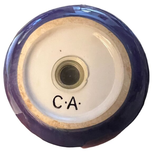 Vintage Ceramic Pear & Eggplant Salt and Pepper Shaker Set - Picture 7 of 8